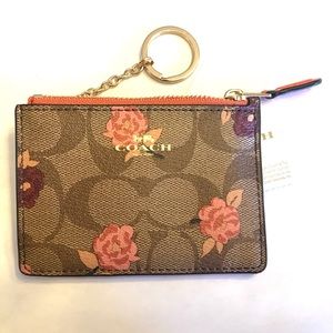NWT Coach Signature CC Keychain Zippy Wallet Pouch
